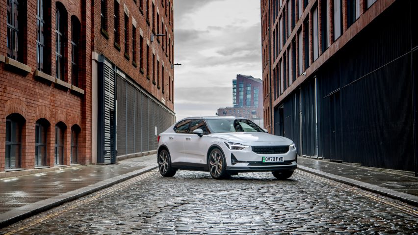 Polestar 2 on city street