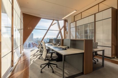The enclosed office space