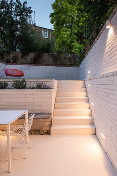 It has a split level garden by Moxon Architects