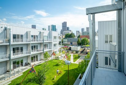 A green residential area