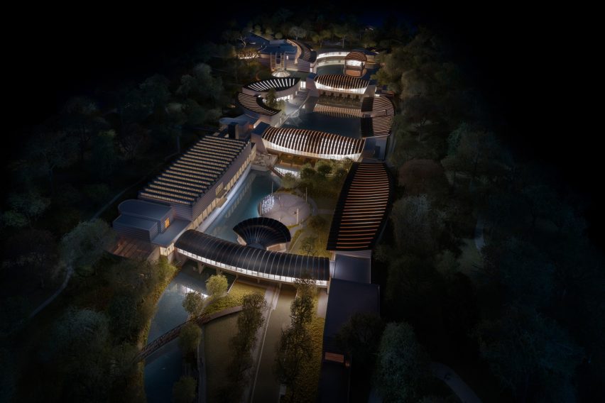 A rendering of Crystal Bridges Museum of American Art