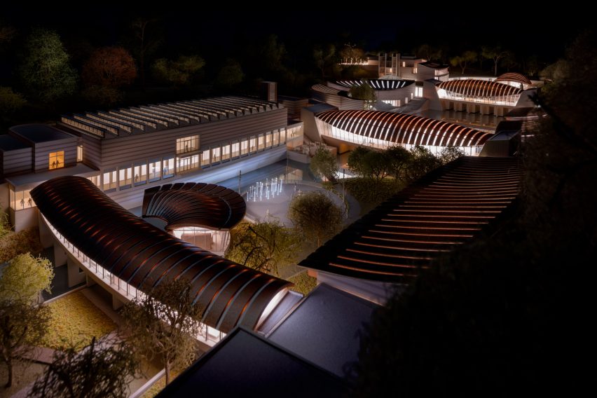 A rendering of Crystal Bridges Museum of American Art