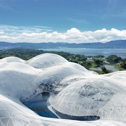 The museum has a cloud-like form by SANAA