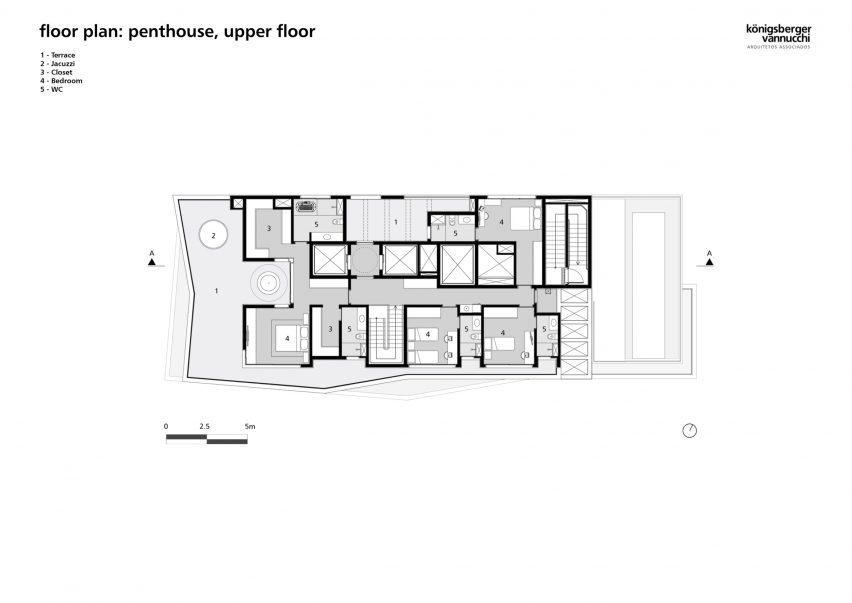 Floor plan: penthouse, upper floor