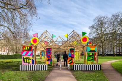 A bamboo pavilion in London