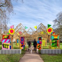 A bamboo pavilion in London