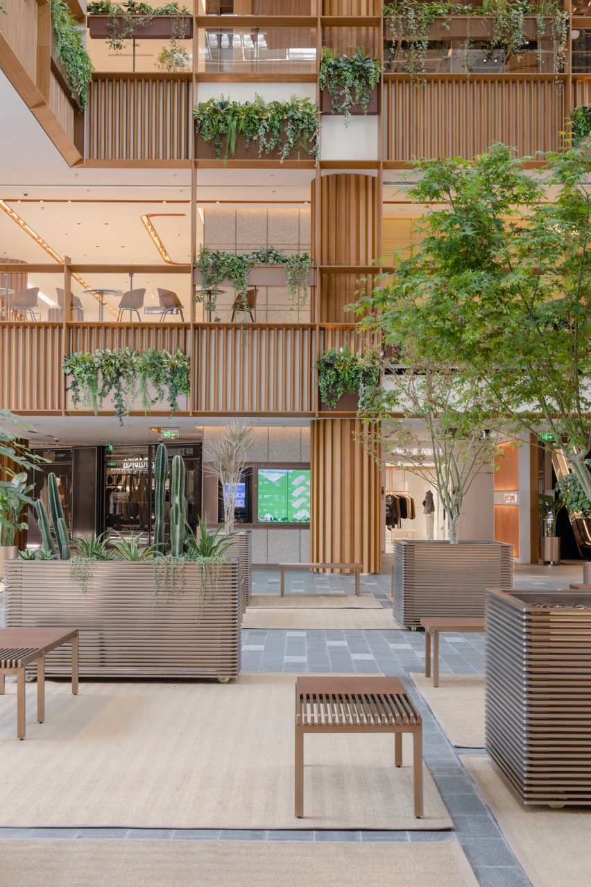 Plants in Xintiandi atrium by AIM Architecture