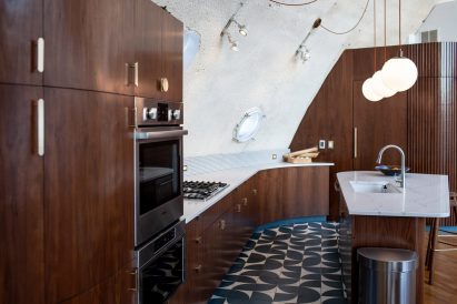Concrete walls of Shell House