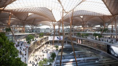 The interiors of a transport hub in China