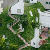 Hotel guest suites on a hill