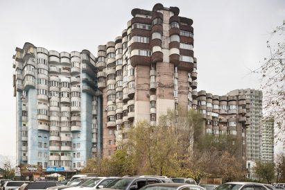 Soviet modernism combines brutalism and Eastern influences