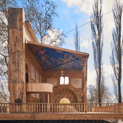 Manuel Herz Architects creates synagogue that opens like a pop-up book
