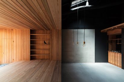 A Japanese house with contrasting living spaces