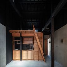 Black ceiling in Kyoto house