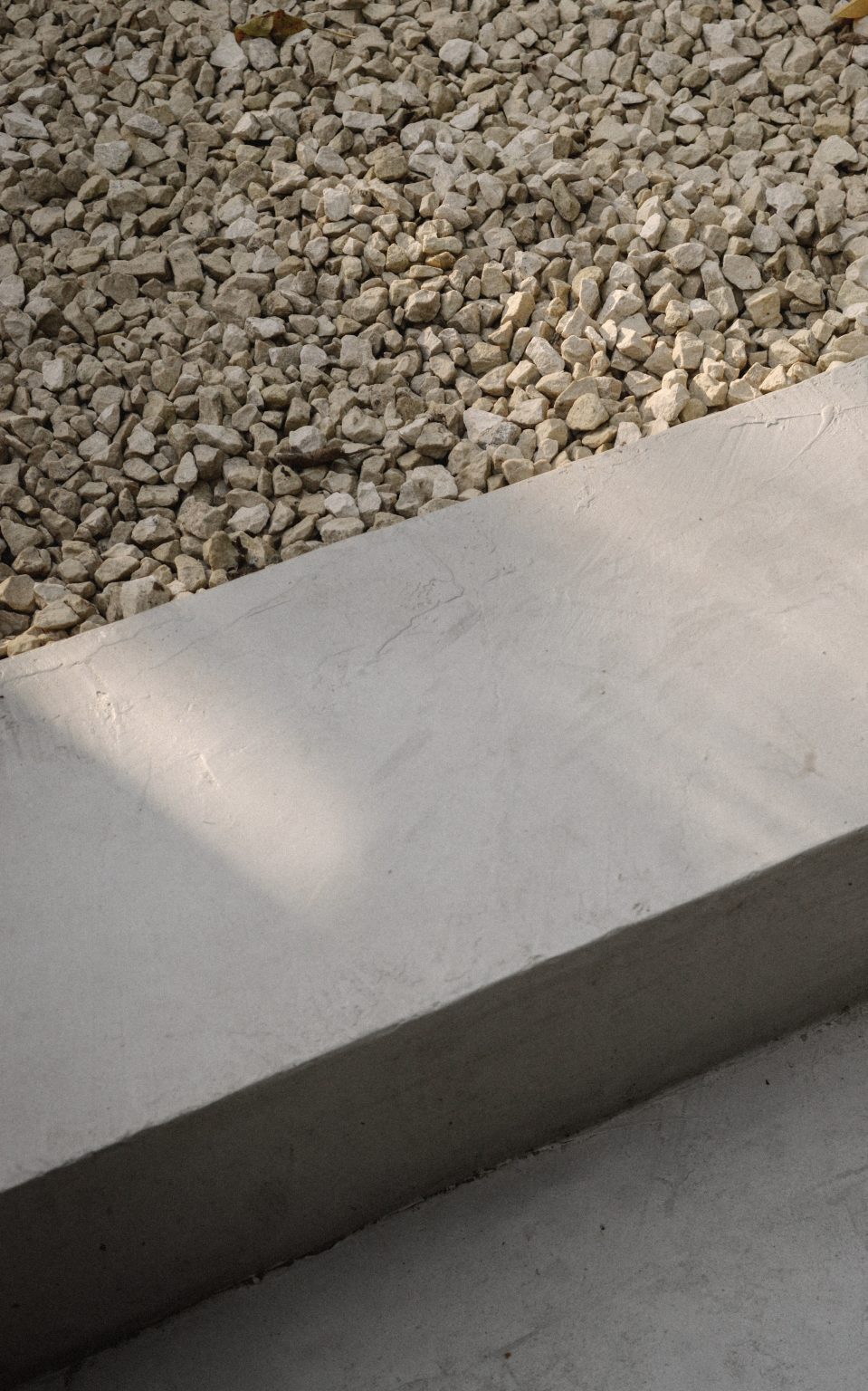 Concrete detail of a garden terrace