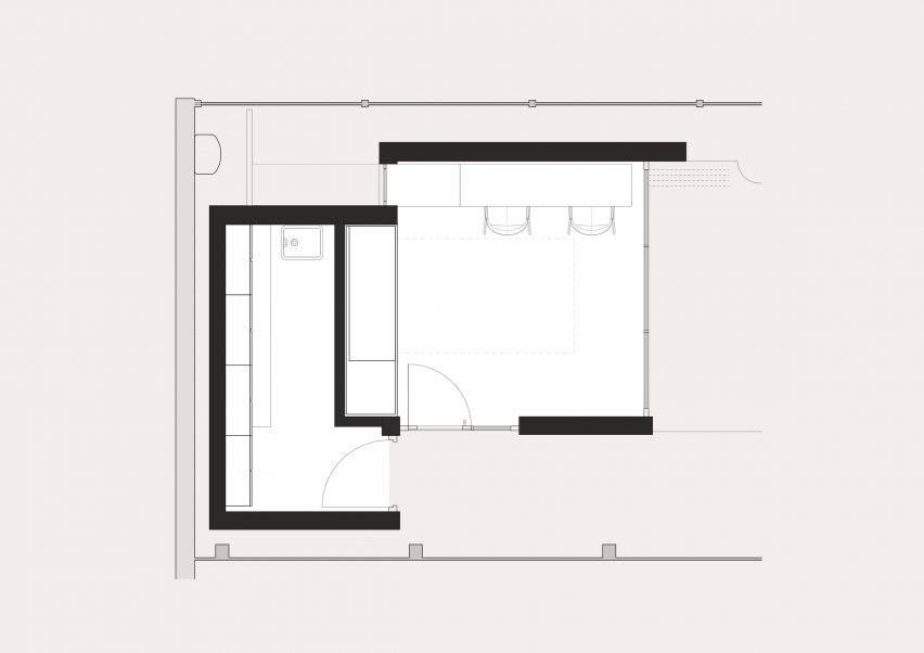 Floor plan of Terrazzo Studio by Sonn