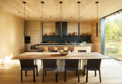 Bright kitchen in house in USA