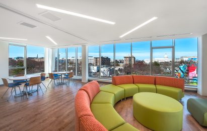 A communal seating area