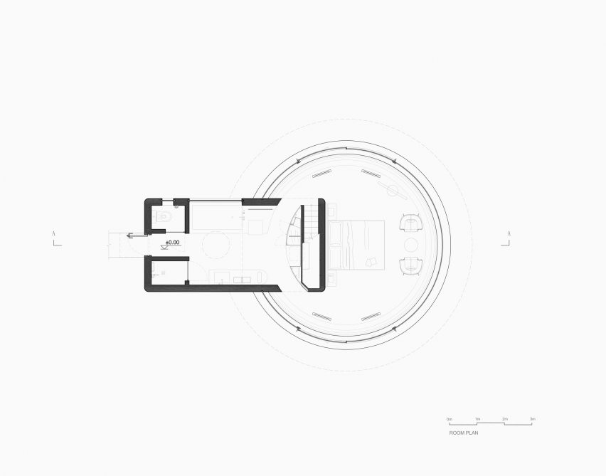 Floor plan of The Mushroom by ZJJZ Atelier