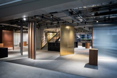 Metal-covered plywood walls