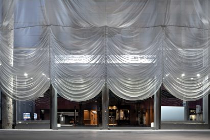 Curtain at Tokyo fashion store