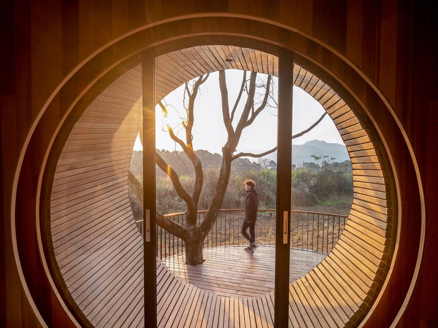 A circular window