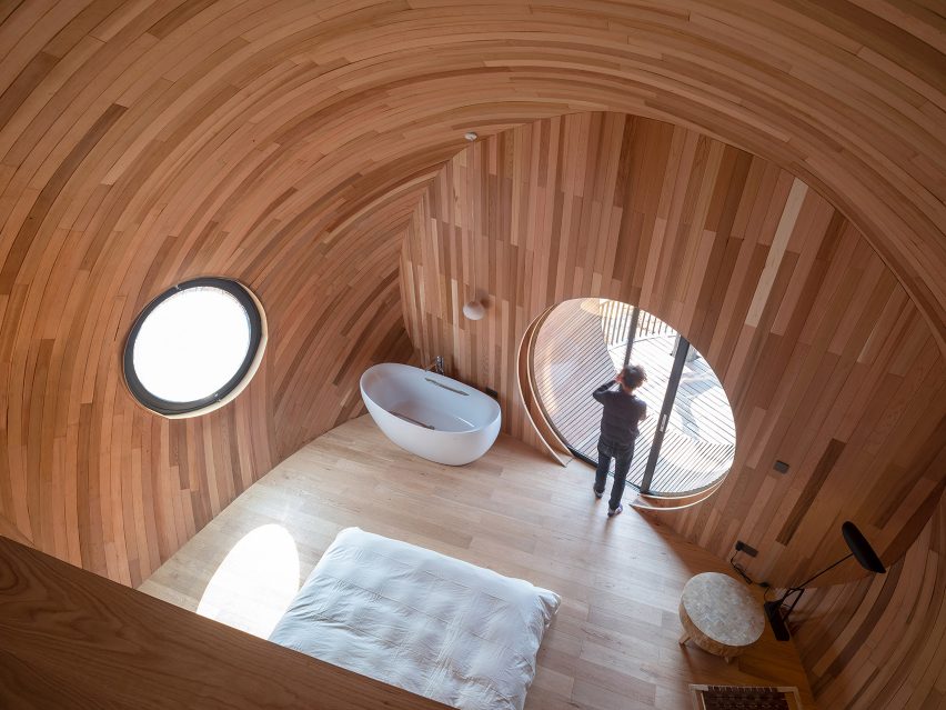 Inside one of The Seeds cabins in China