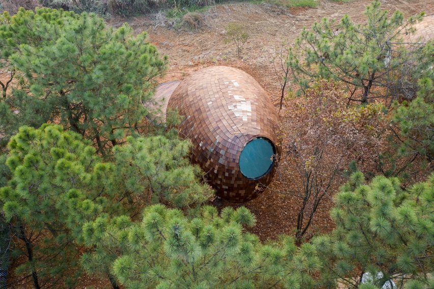 A woodland cabin in China