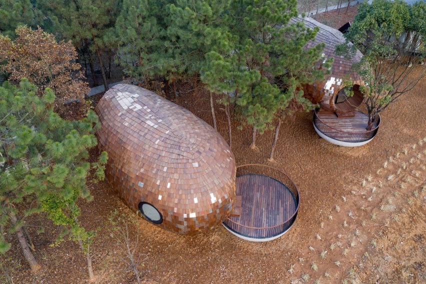 A woodland cabin in China