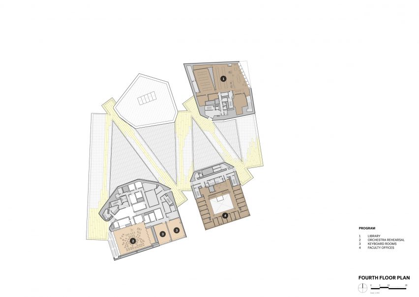 Floor plan of Tianjin Juilliard School by Diller Scofidio + Renfro
