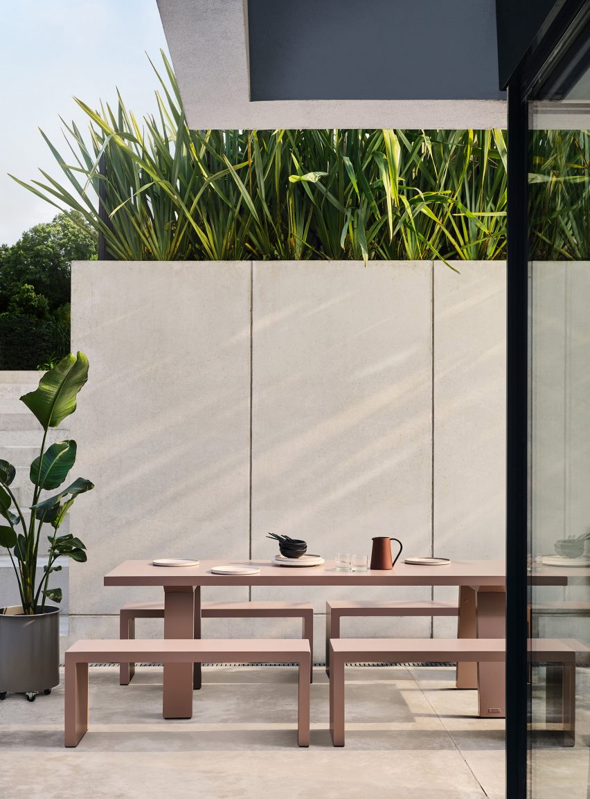 Trestle outdoor table