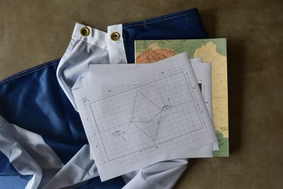 Vector graphic of Antarctica flag being designed
