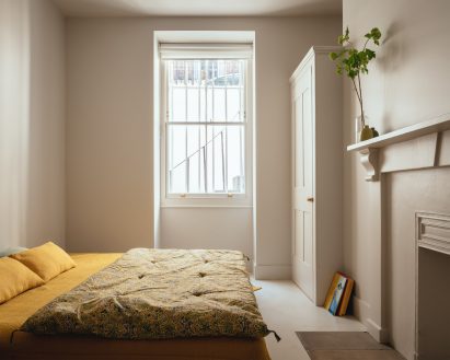 Bedroom in Unearthed Vault by Daab Design