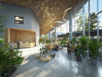 The design will have planters and biophilic design elements UNStudio