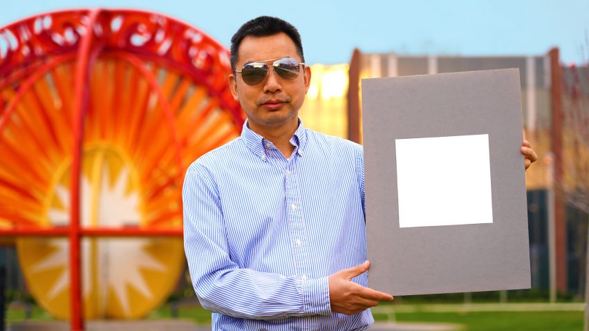 Purdue University researcher with whitest white paint