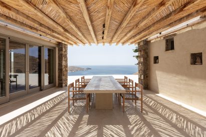 Terrace of Xerolithi house by Sinas Architects