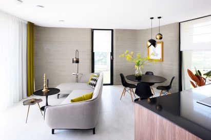 Interior view of the Project Milestone 3D-printed home