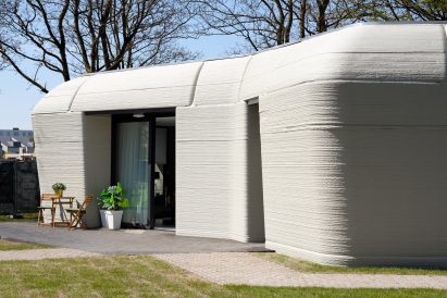 The Project Milestone home was printed using concrete