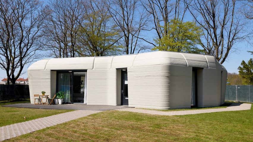 Its form was inspired by a boulder