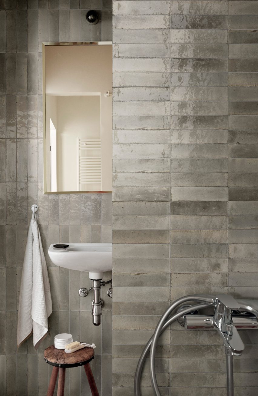 Beige grey tiles show natural variation