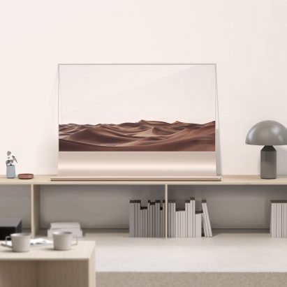 Richard Bone and Jisu Yun design transparent OLED television that can be used as a shelf