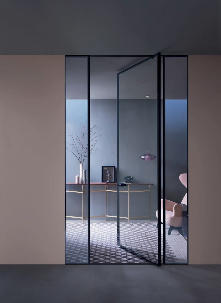 Shoin pivoting glass door