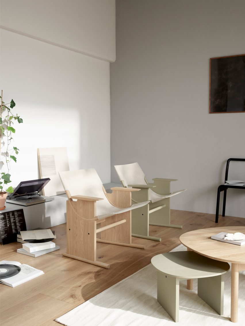 Indoor chair made from oak