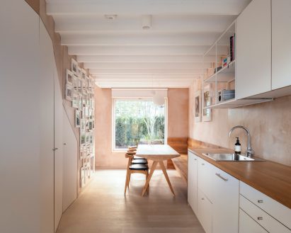 White pantry and kitchen cabinets