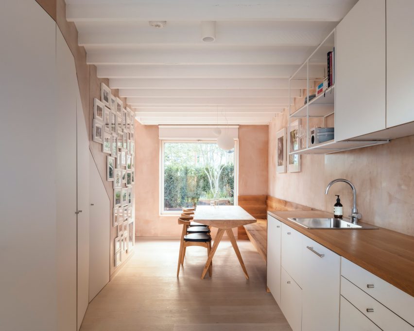 White pantry and kitchen cabinets