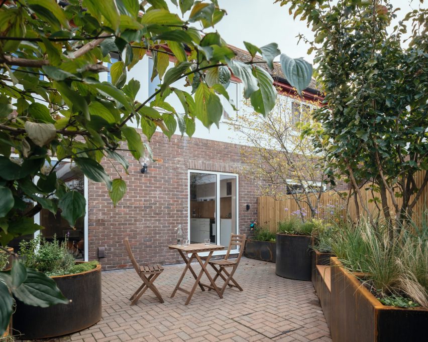 Back garden in London Council House Renovation