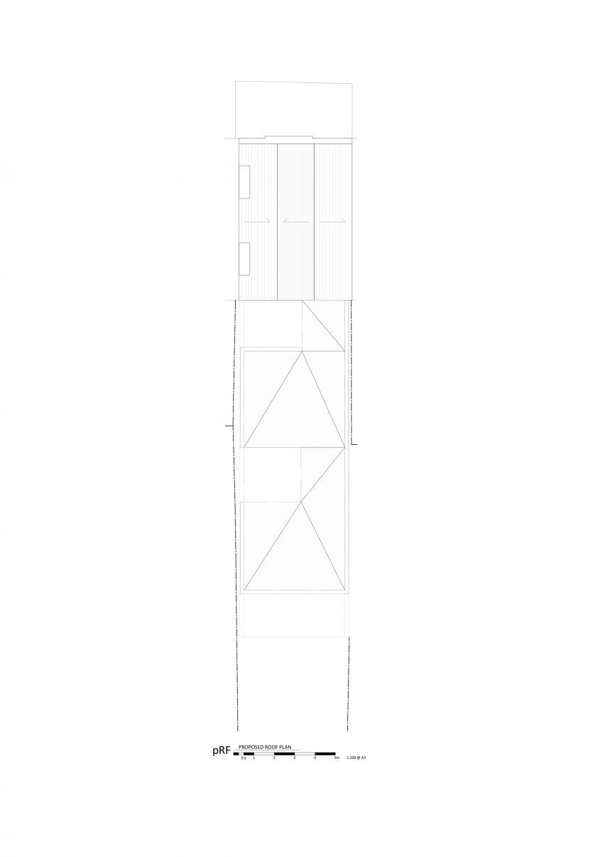 Roof plan of A Cloistered House by Turner Architects