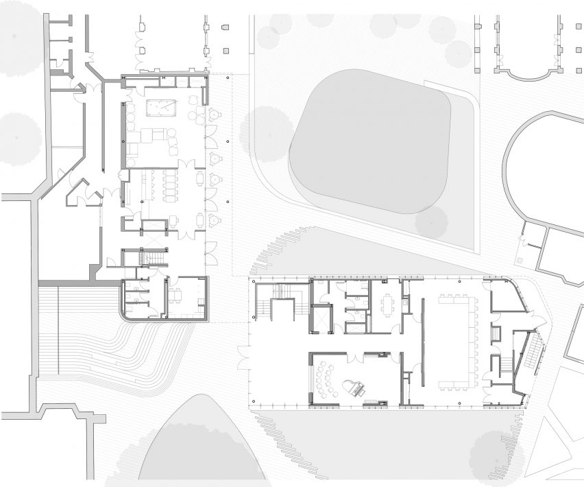 Ground floor plan of the university building