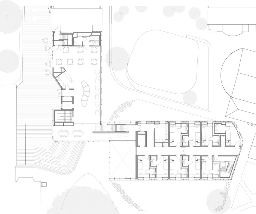 First floor plan of the campus building