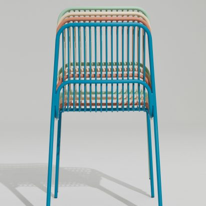Multicoloured Crop outdoor chairs by Benjamin Hubert for Allermuir